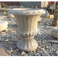Western Style carved antique marble vase stone flowerpot